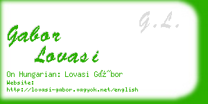 gabor lovasi business card